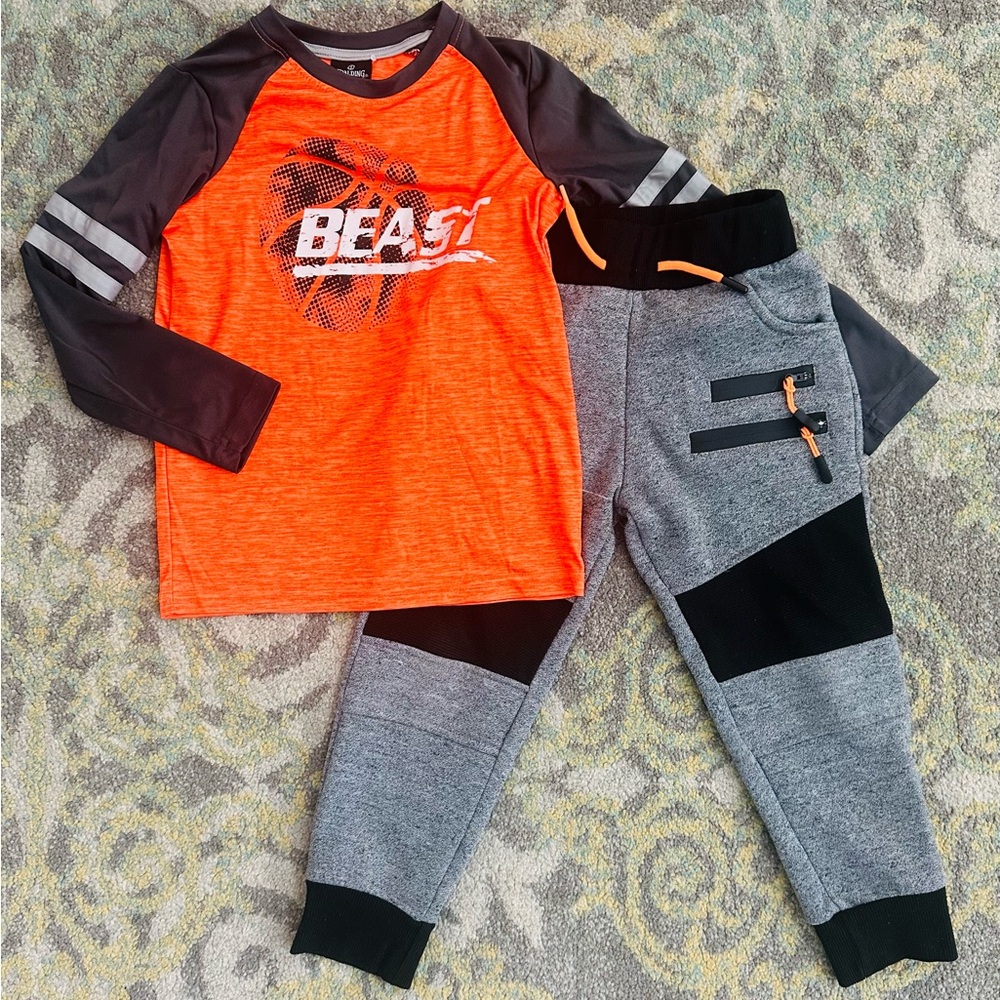 Spalding Orange and Gray Shirt